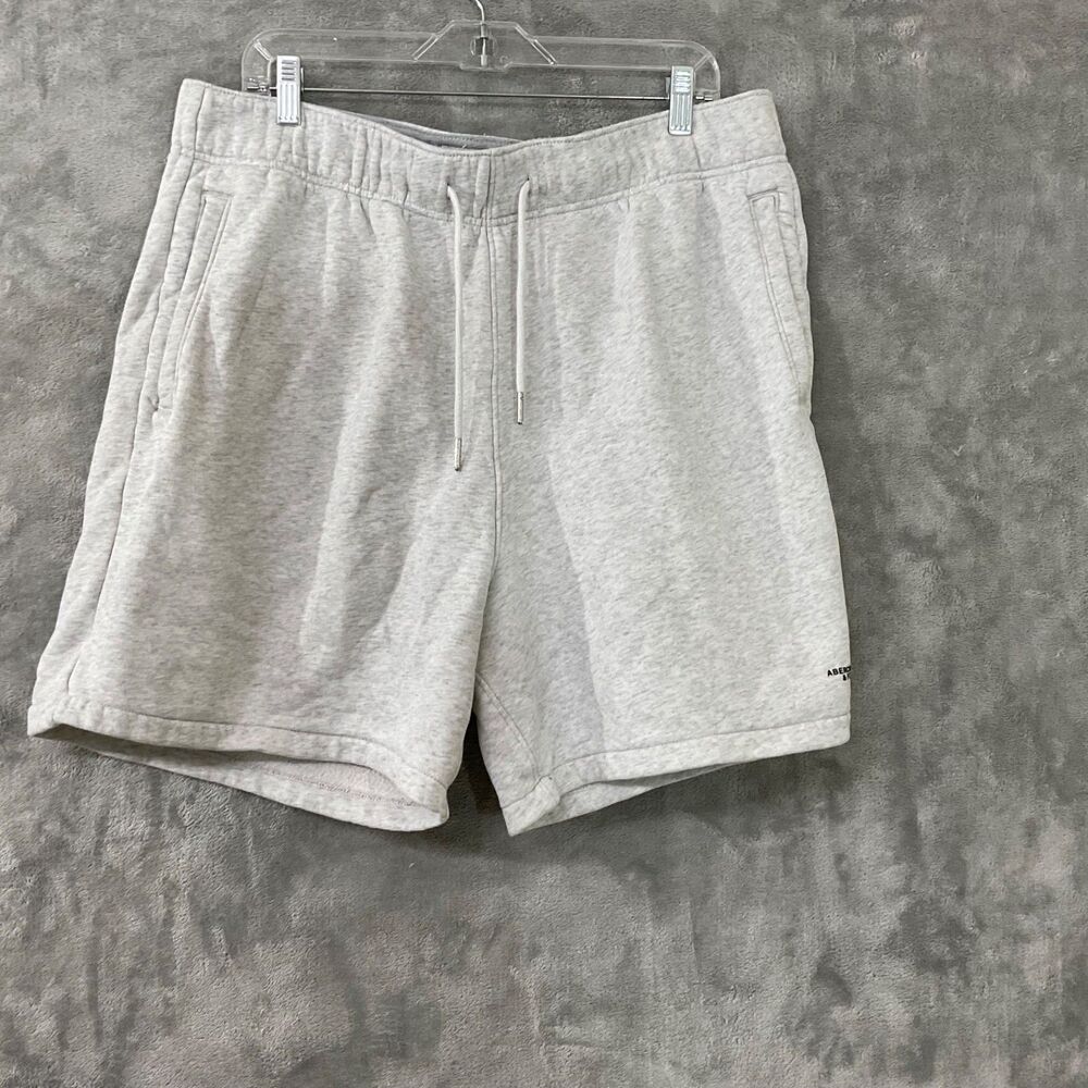 Abercrombie & Fitch fleece drawstring shorts women’s XL gray Relaxed 6” inseams